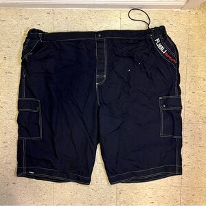 FUBU Sport Collection Mens Black Convertible Cargo Pants SHORTS ONLY Y2K Sz 48